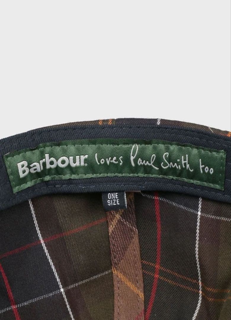 Barbour Paul Smith 6パネルチェックキャップ バブアー