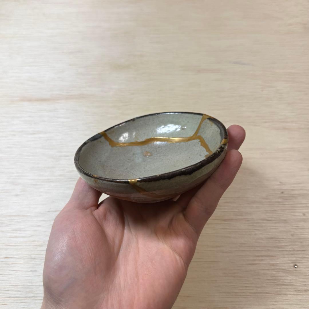 古唐津 皮鯨手 盃 山盃 桃山時代 江戸時代 陶片 初期伊万里 金継ぎ 古美術