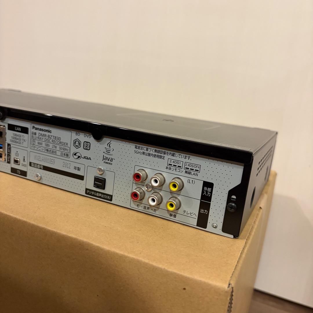 【美品】Panasonic 3TBブルーレイレコーダー DMR-BZT830 ②