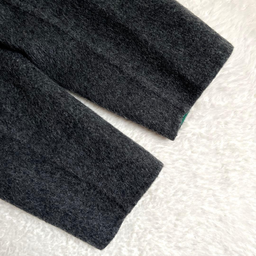 美品✨エンフォルド ウール リバーコート チェスター コクーン グレー×グリーン