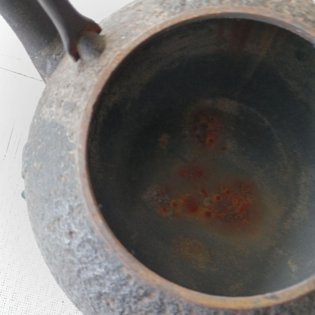 馬の浮彫り 鉄瓶