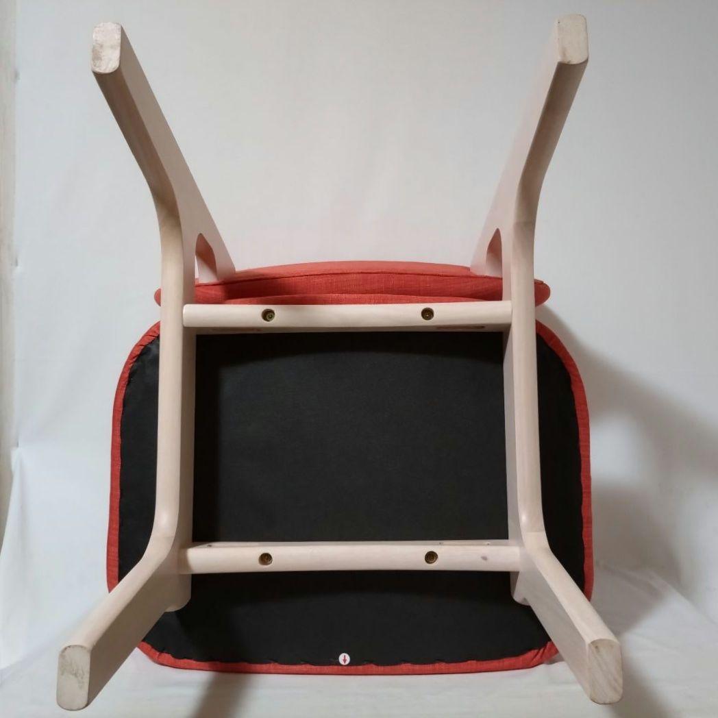 ニトリ　NITORI　リラックス ワイド チェア　オレンジ　ファブリック