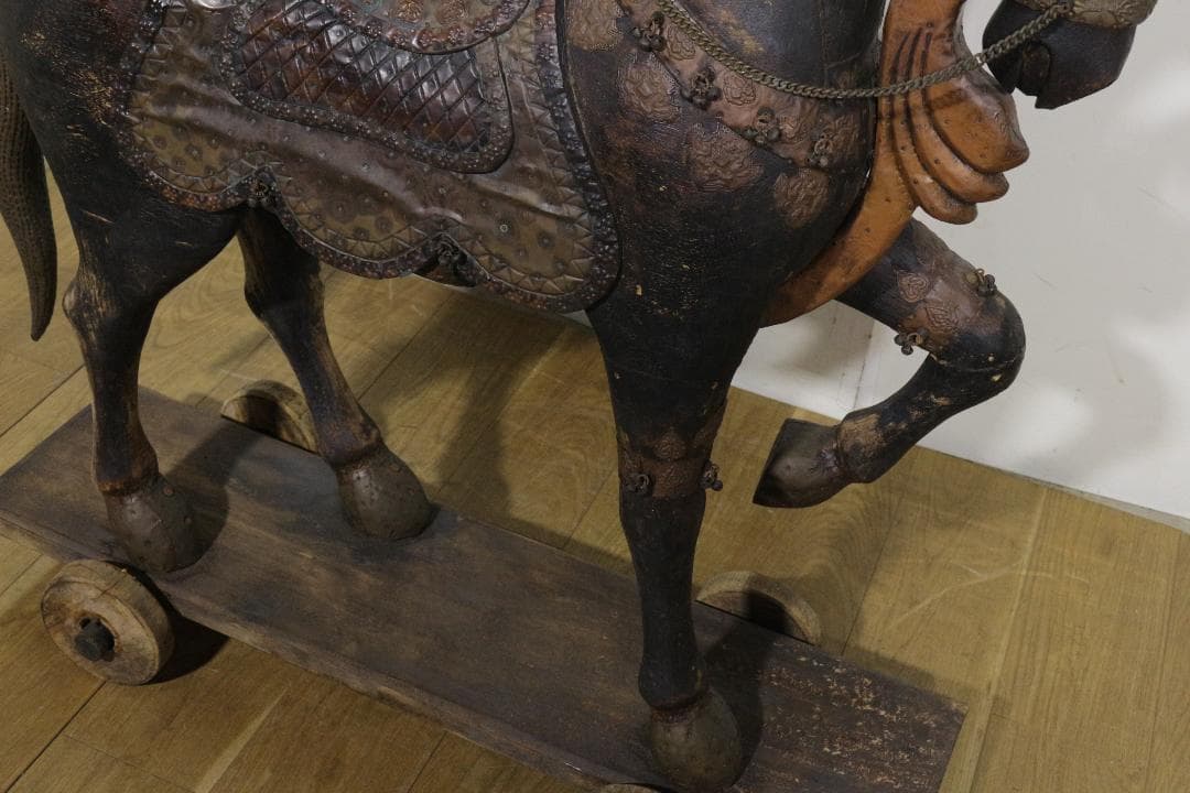 馬の彫刻★木製★アンティーク★