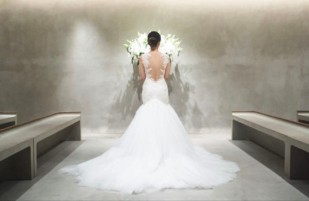 ぷりんさん専用⚫︎マーメイドウェディングドレス⚫︎セミオーダー⚫︎ヘアアクセ付