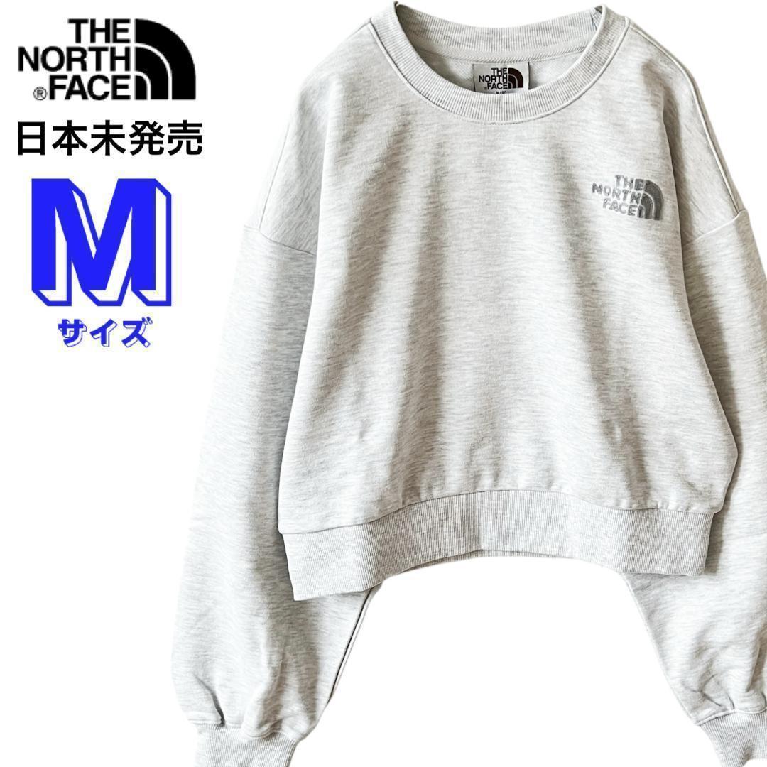 ⭐️短め丈❗️ノースフェイスM レディーススウェットトレーナー グレー!
