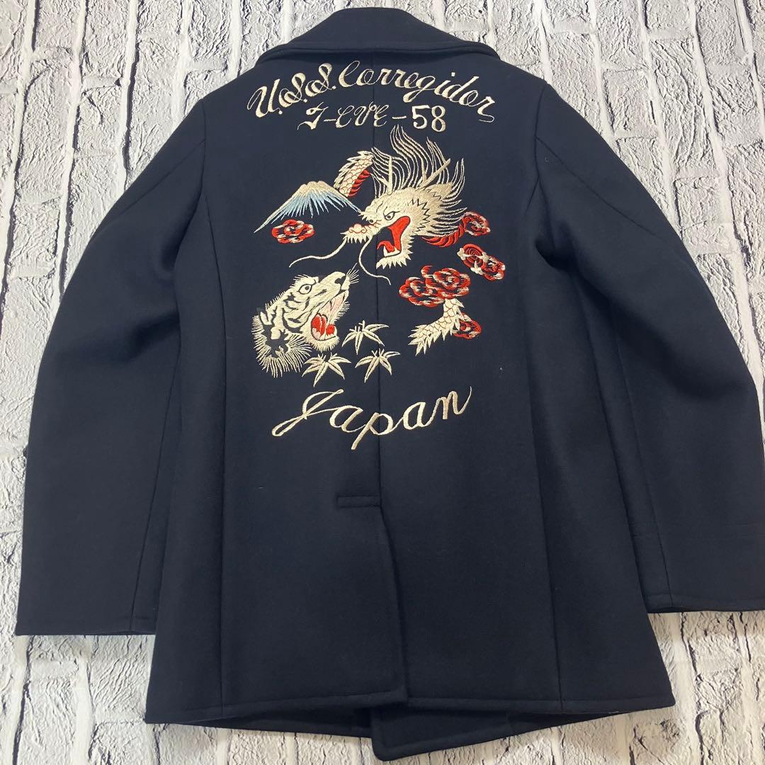 未使用級 バズリクソンズ SUKA PEA COAT 刺繍 ピーコート メルトン