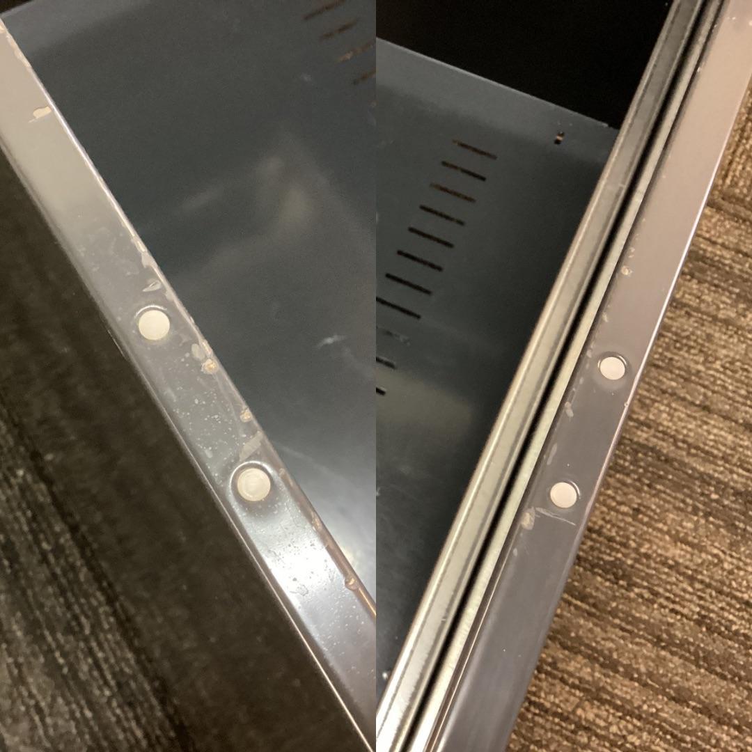 鍵付き　USMハラー　ロールボーイ　２段　デスクワゴン　アントラサイト　A