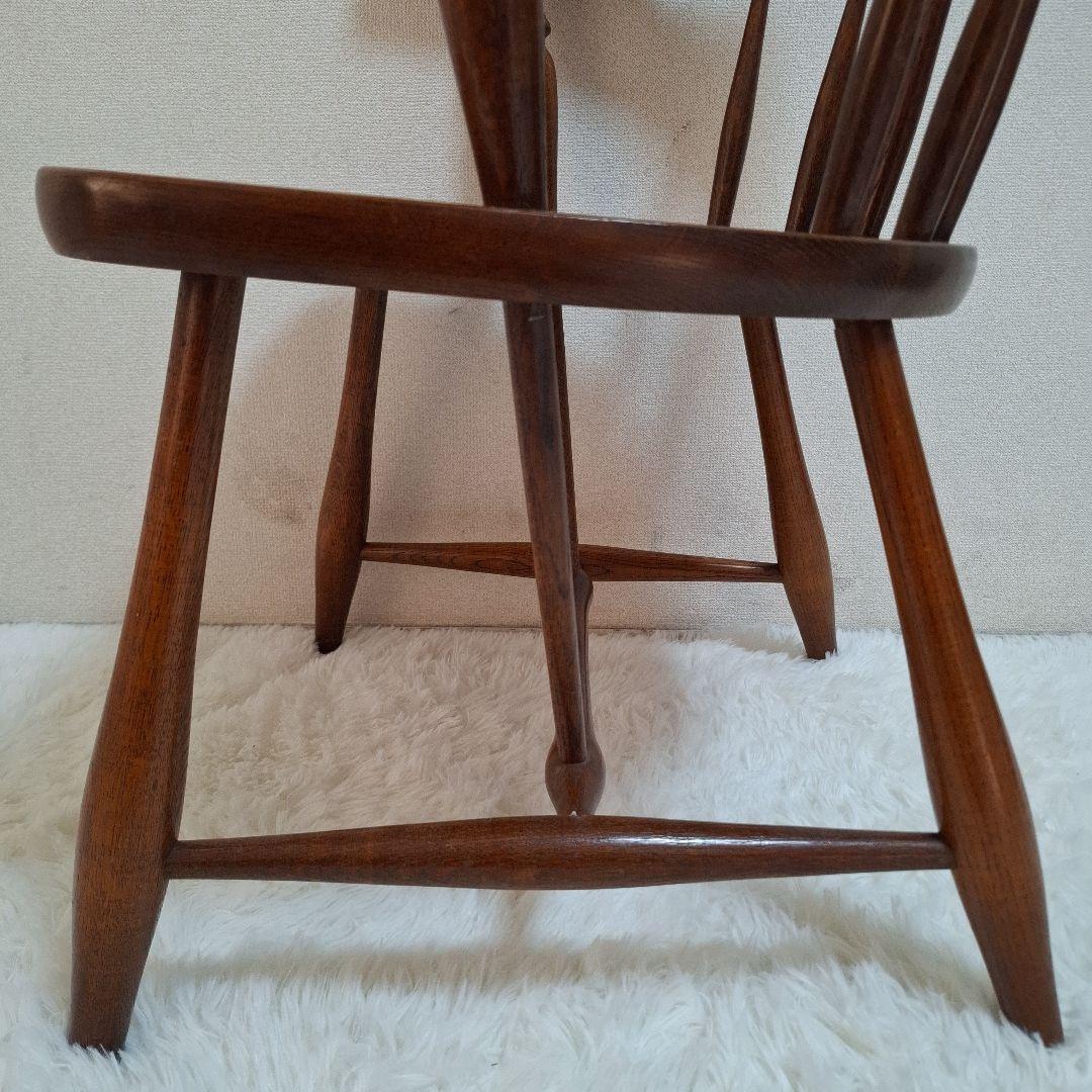 柏木工 かしわ 木製 背もたれ 肘掛け付き椅子 アームチェア