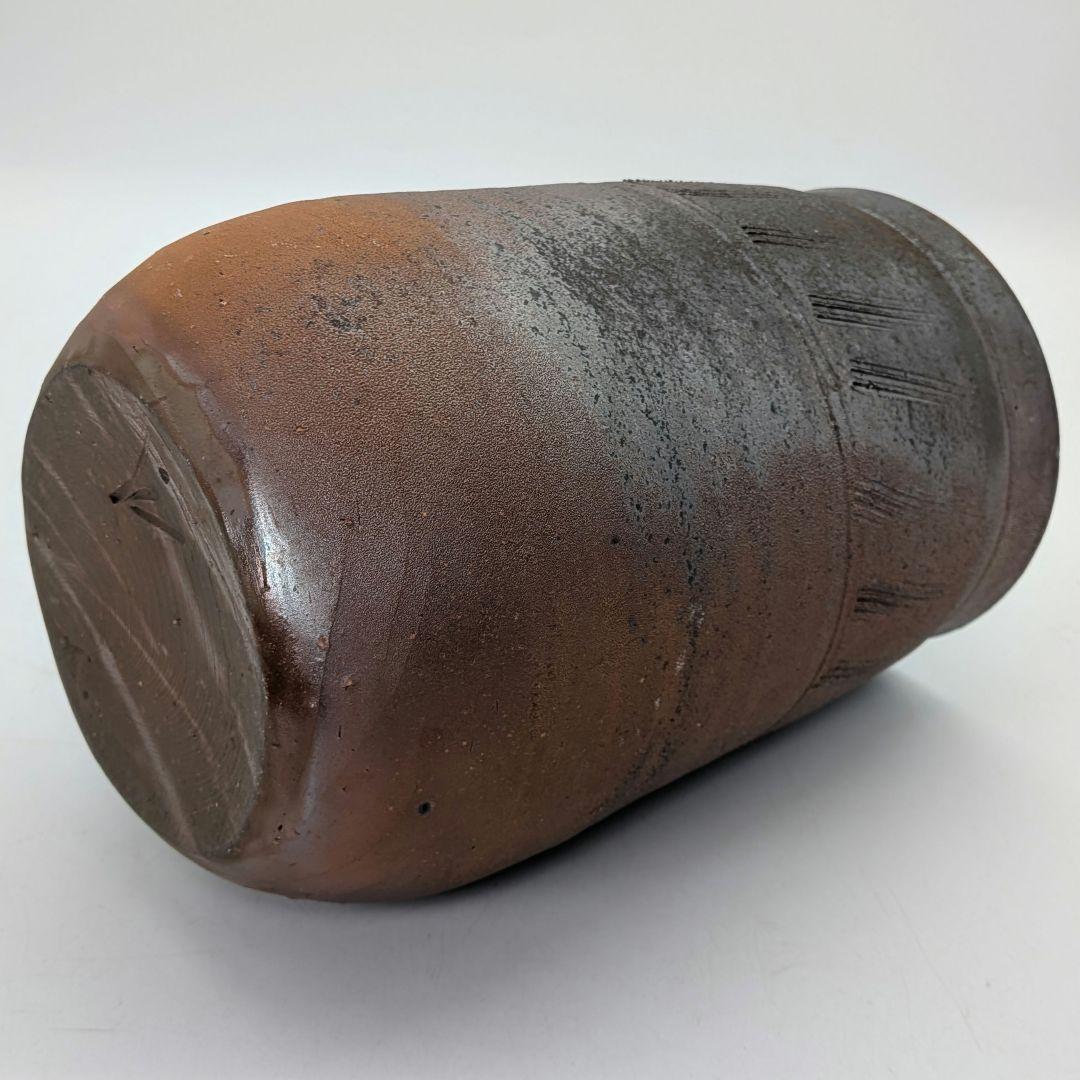 人間国宝 藤原雄 備前焼 花器 用心箱 花瓶 花入 花生 フラワーベース 華道具