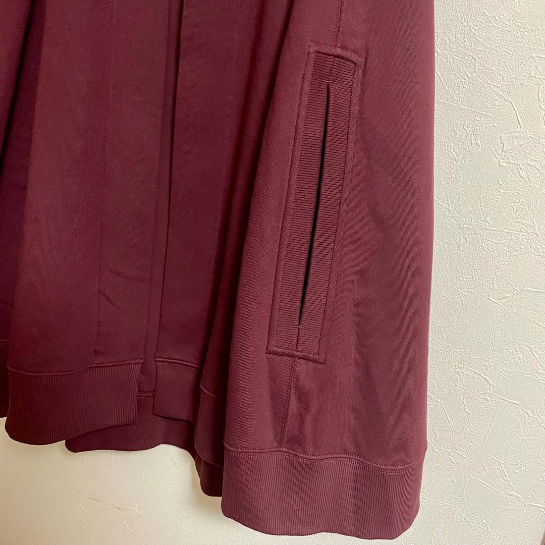 【希少】 BURBERRY ロゴ 刺繍 ポンチョ ケープ コート バーガンディ