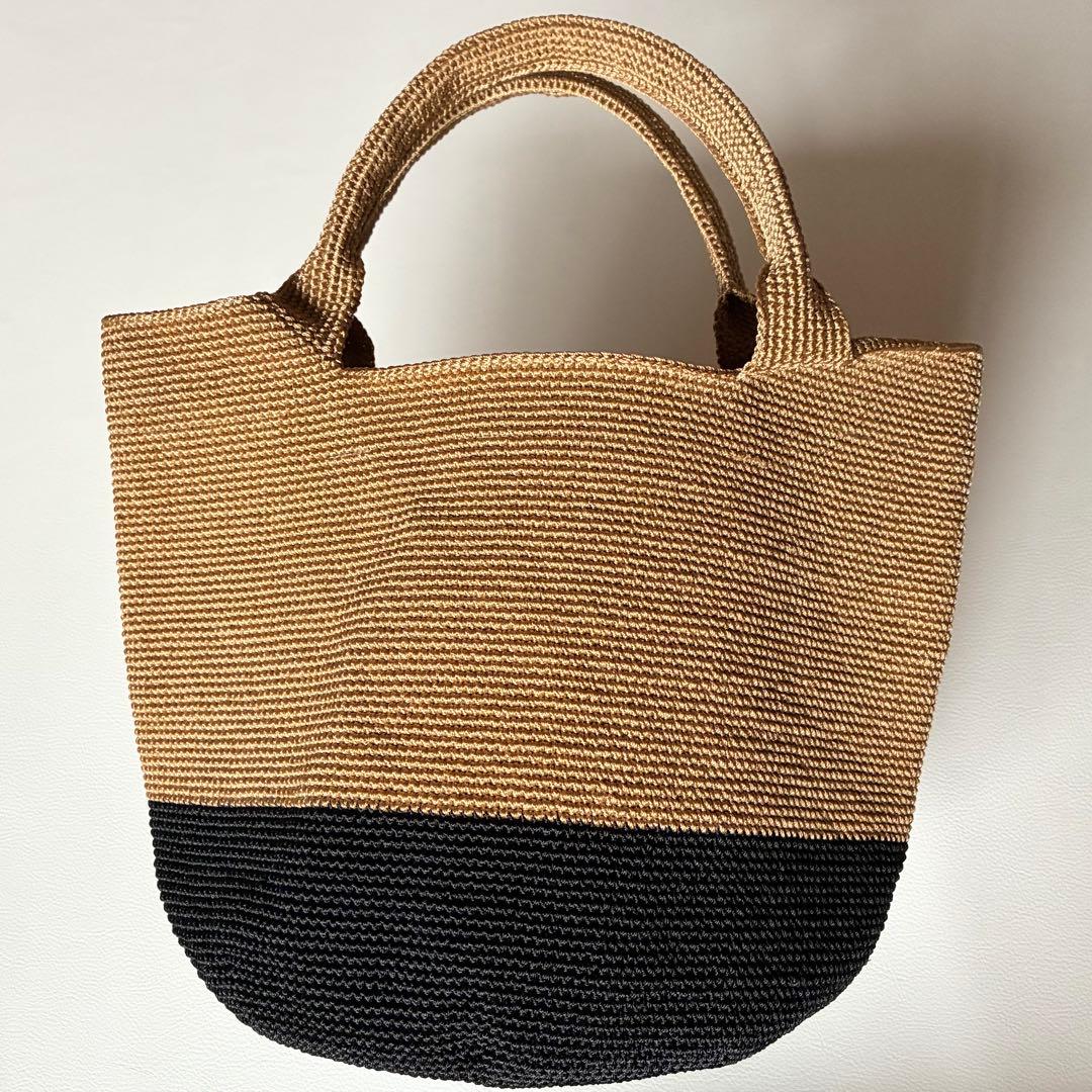 未使用級✨MAISON KEYS　メゾンキーズ　カゴバッグ　バイカラー　洗える