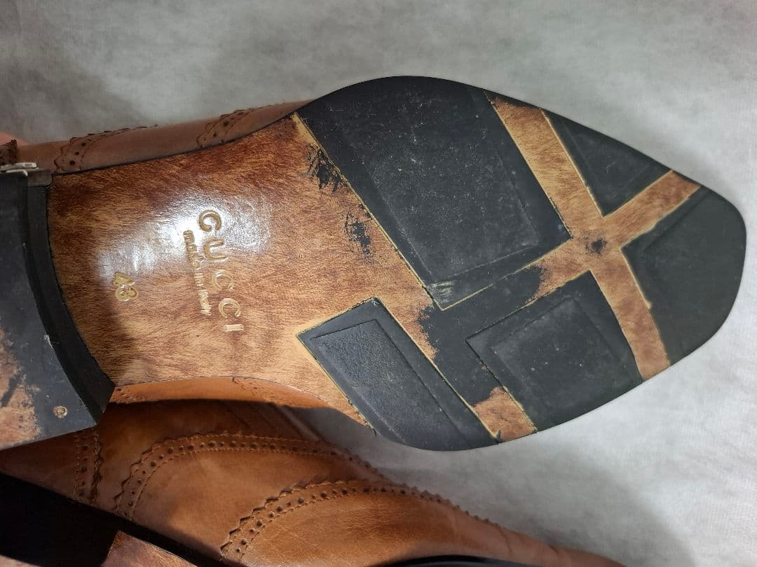 Vin28！GUCCI☆ レザー ブラウン ローファー 革靴