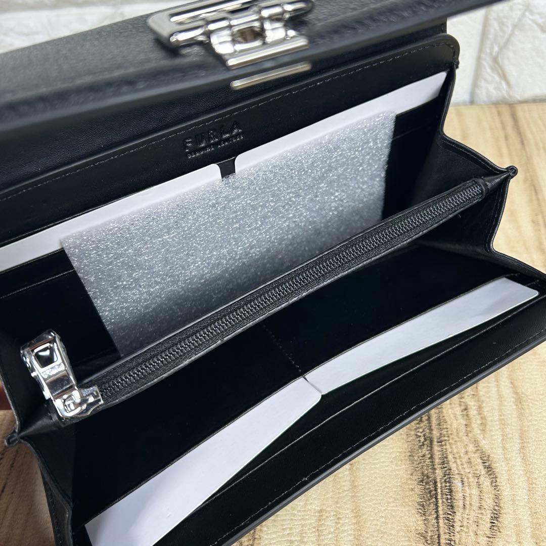 ✨新品未使用✨フルラ　長財布　ヴィラ　黒　本革