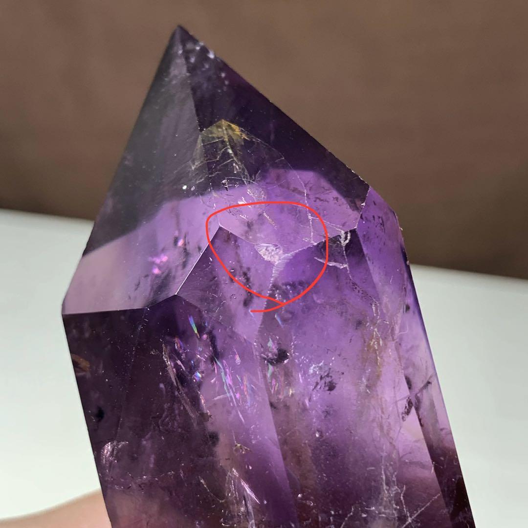 (訳)ロマネシュ鉱入り☆透明度抜群☆アメジストポイント