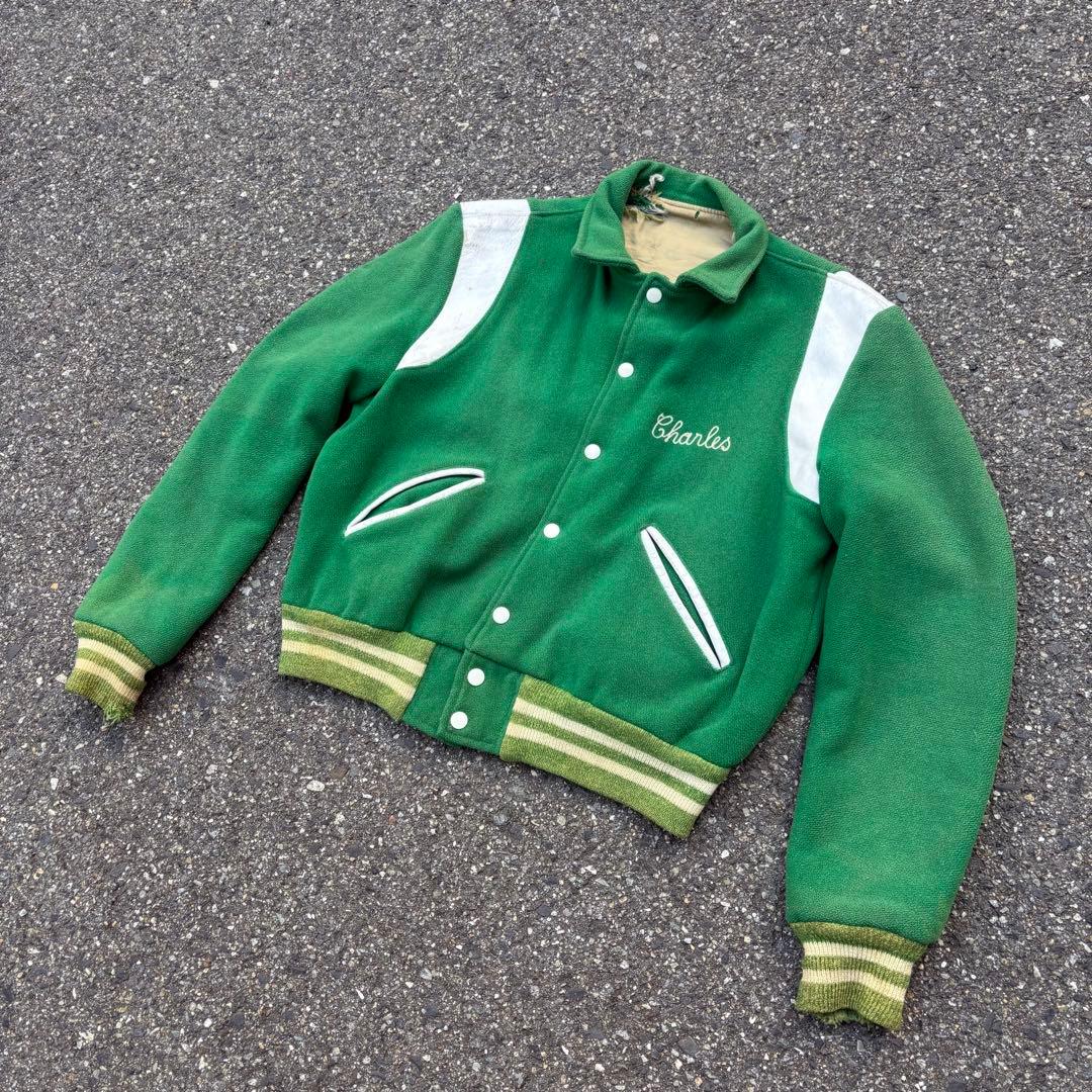 ば*ん様 60s スタジャン vintage USA製 刺繍