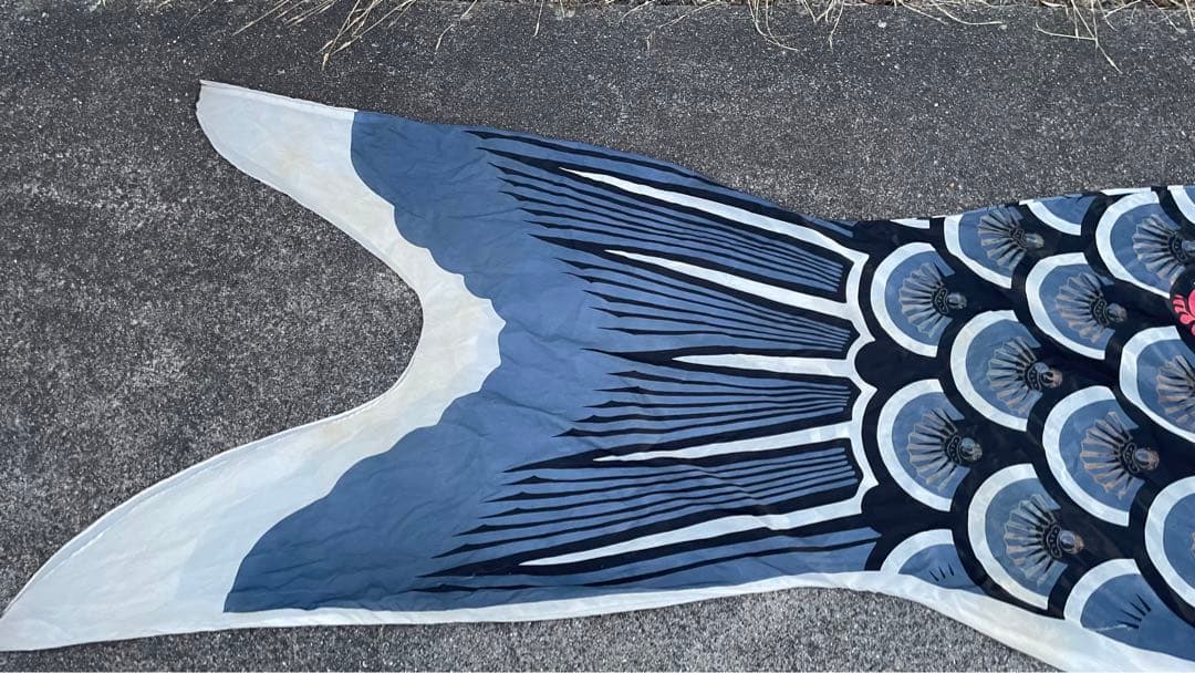 鯉のぼり 黒鯉2匹まとめ売り 6m、5m キング印 テイジンナイロン 大型