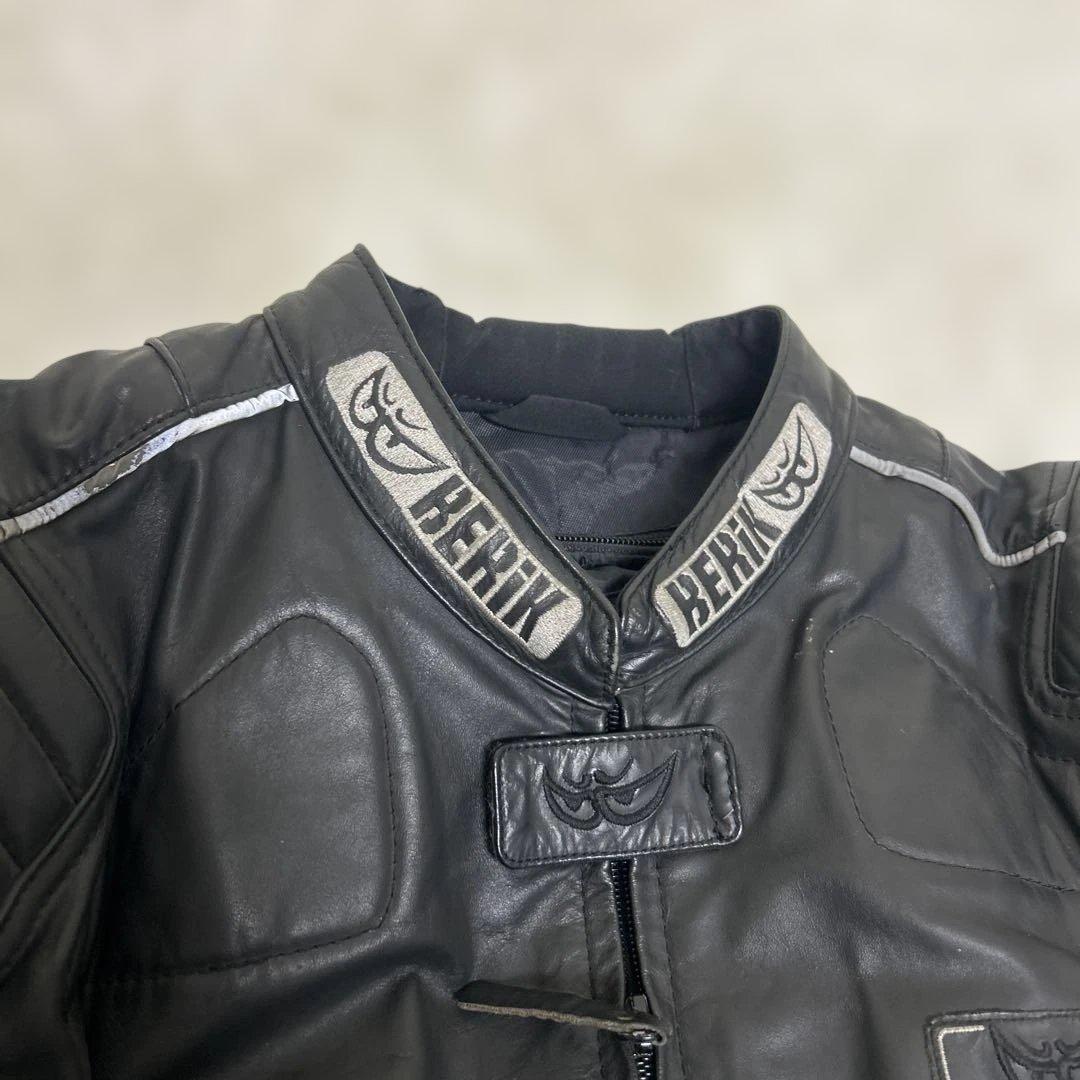 【良品】BERIK 本革 バイクジャケット 58サイズ　プロテクター