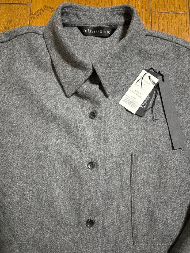 mizuiro ind ポケット付きワイドシャツ 羽織り 2025AW