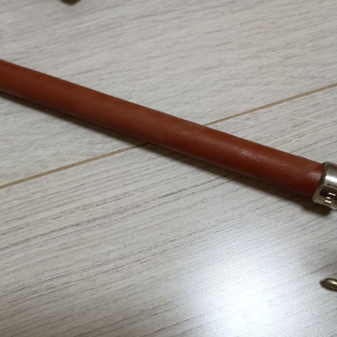 【美品希少】セリーヌ　CELINE　長傘　雨傘　オレンジ　ブラウン　ロゴ