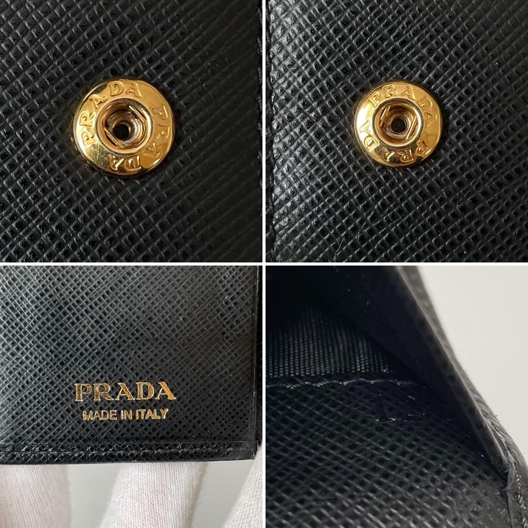 【極美品】プラダ キーケース 6連 サフィアーノレザー 黒 1PG222