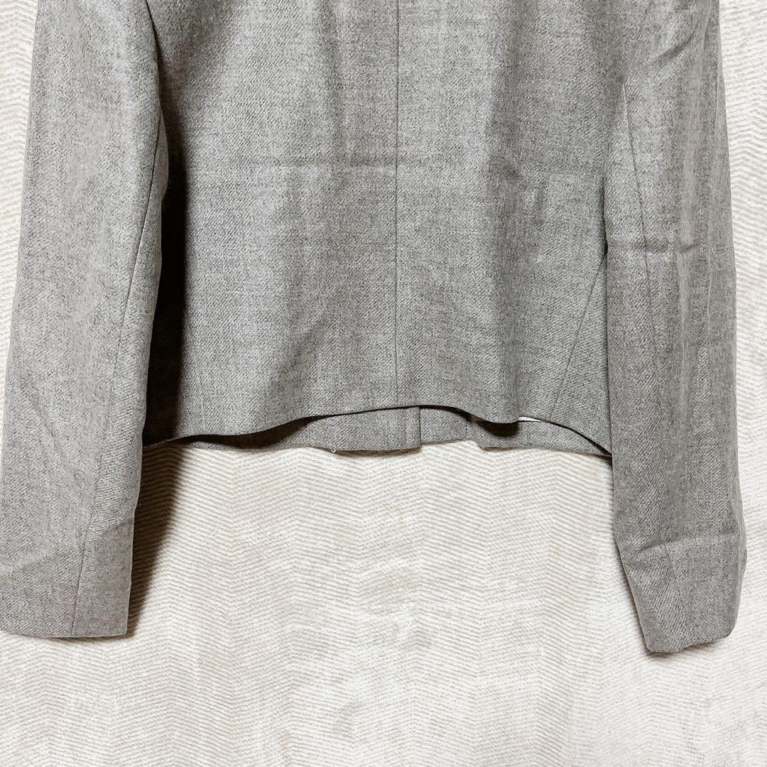 イヴサンローラン ウールジャケット 36 グレー 金ボタン フランス製