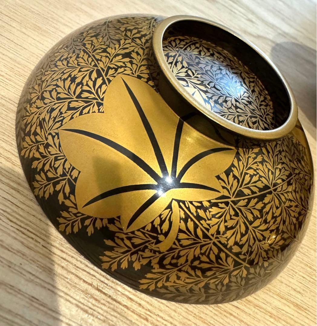 金蒔絵　塗師 金森春次　吸物椀　十客　共箱　長期保管品