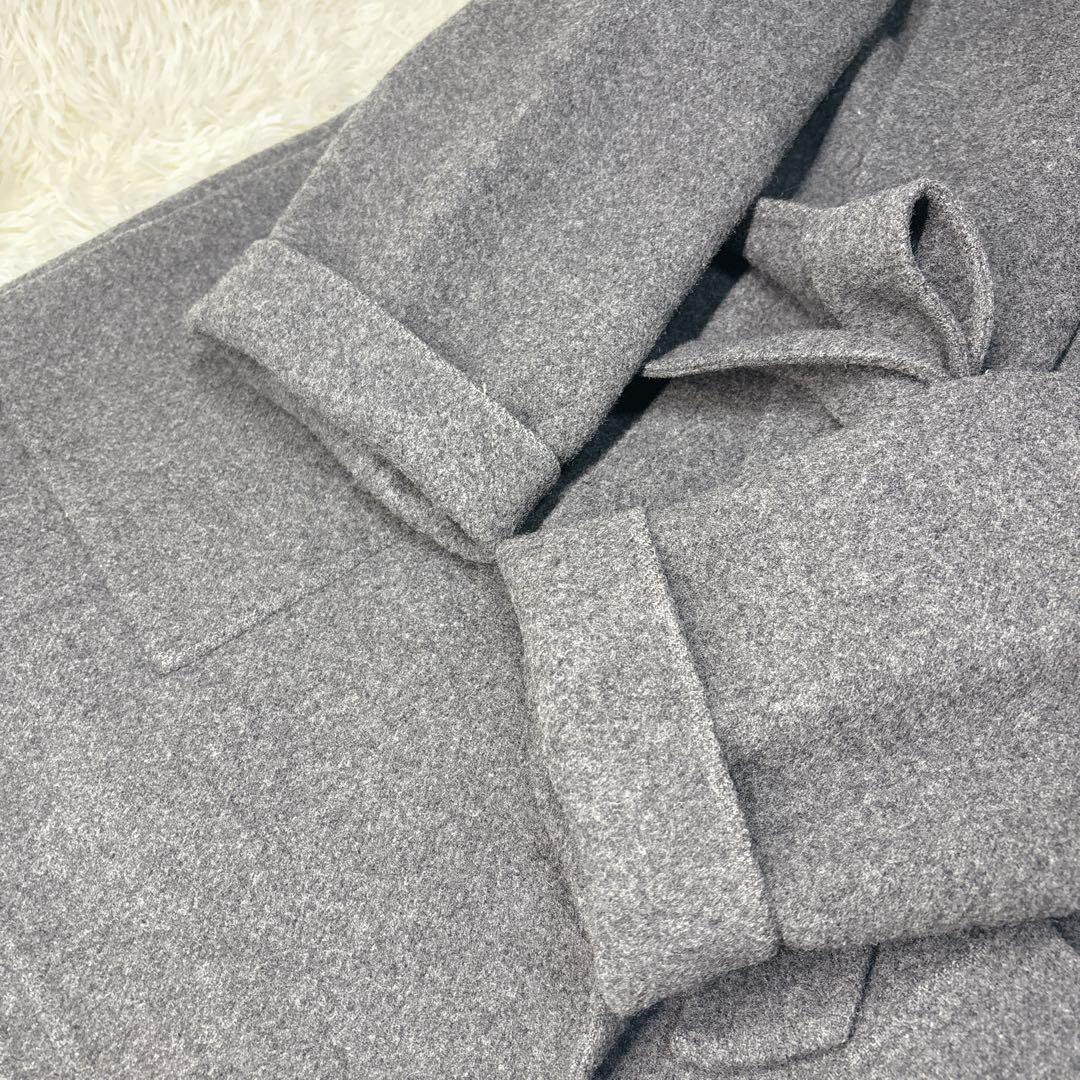 uncrave リバー フーデッド ショート コート グレー M ウール