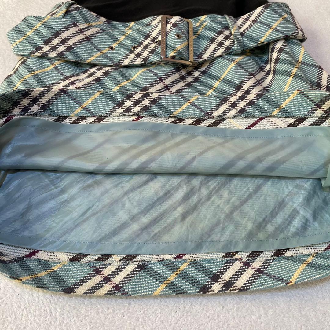 バーバリーブルーレーベル　ノースリーブ　ワンピース　ノバチェック　ニット　38