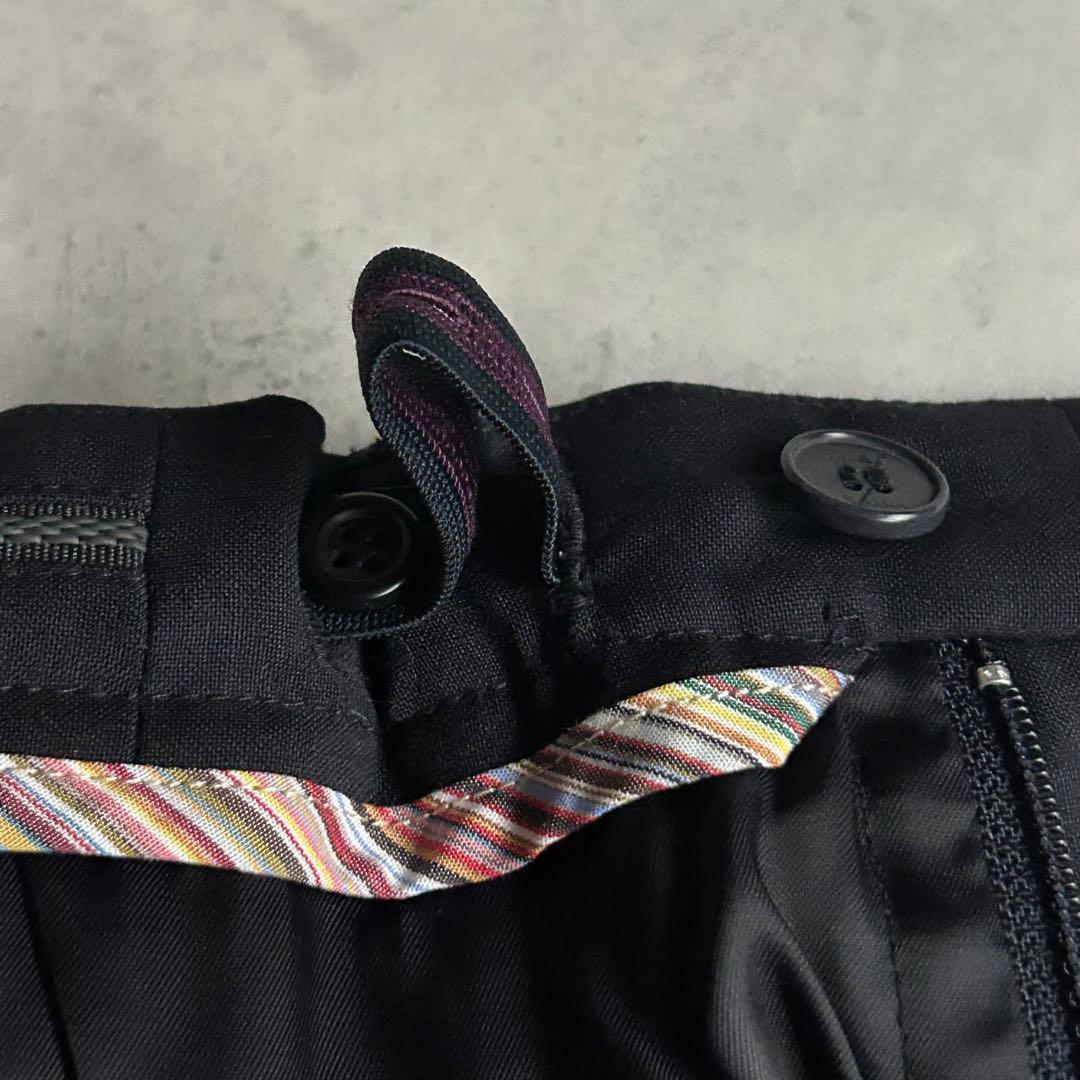 美品✨ポールスミス 120cm スーツ セットアップ　 総裏 2B 裏地柄 黒