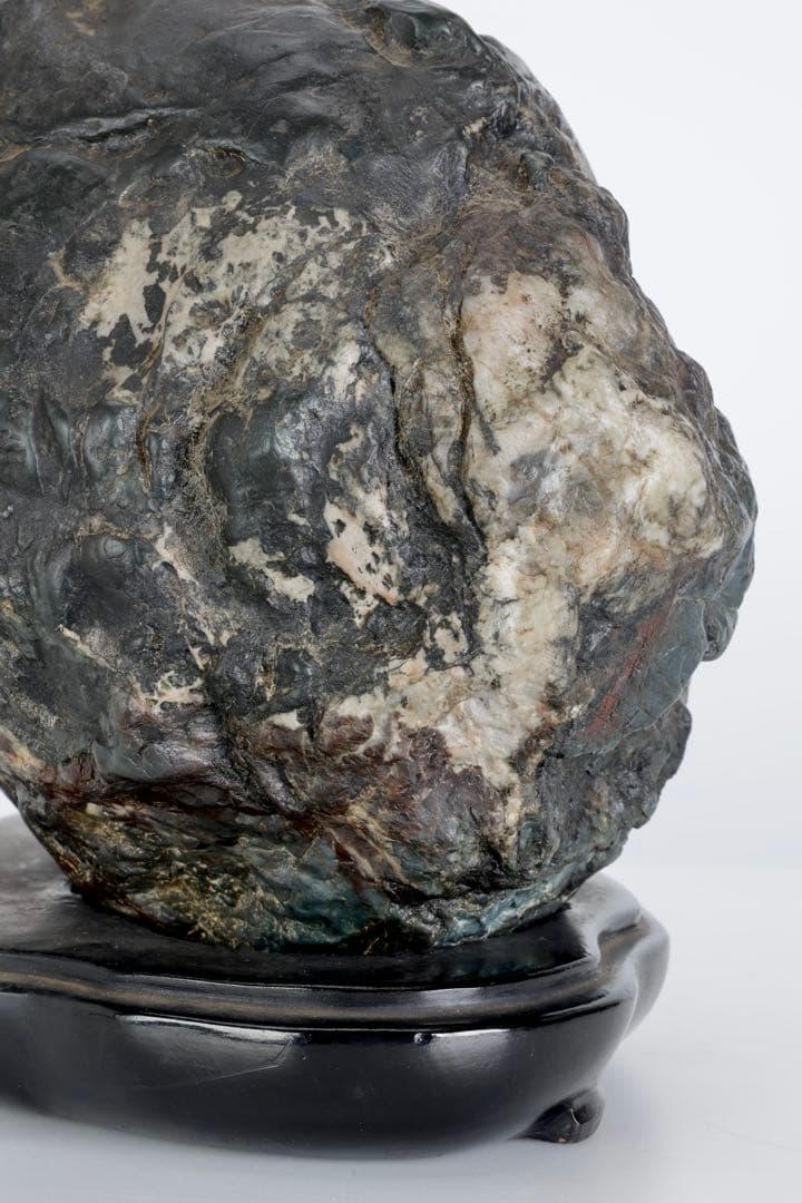 根尾谷産 天然菊花石 台座付 8.3kg 大輪 鑑賞石 原石 水石 紋石 美石