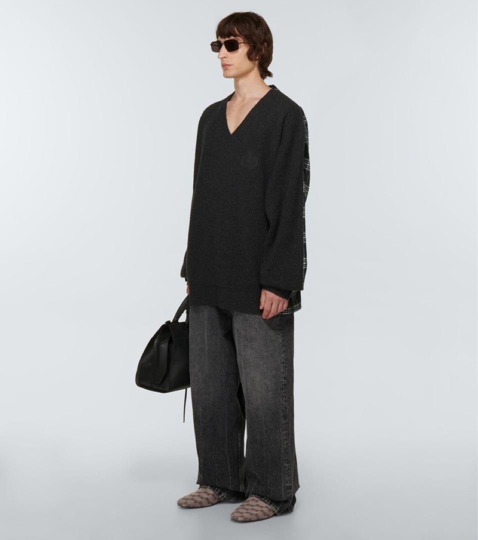 リ*氏様 BALENCIAGA バレンシアガ ミュールローファー BB柄 フラッ