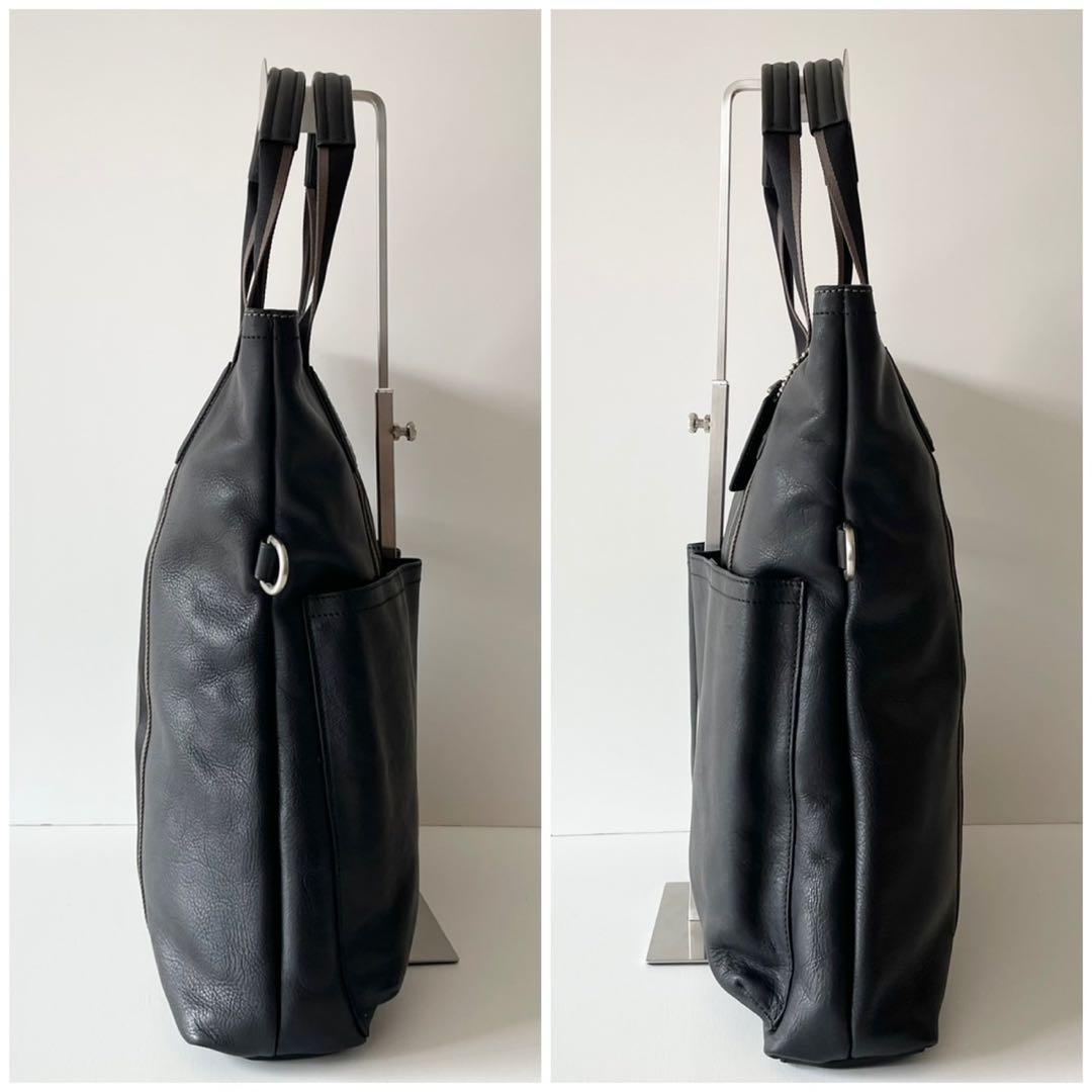【極美品】COACH メンズ 2wayビジネスバッグ ヘリテージ 黒