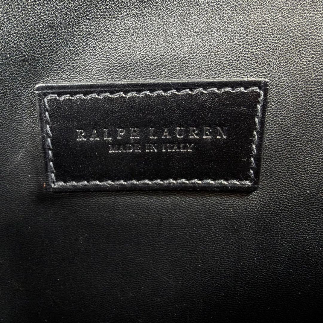 【美品】【希少】ラルフローレン　ビジネスバッグ　カーフレザー　ブラック　メンズ