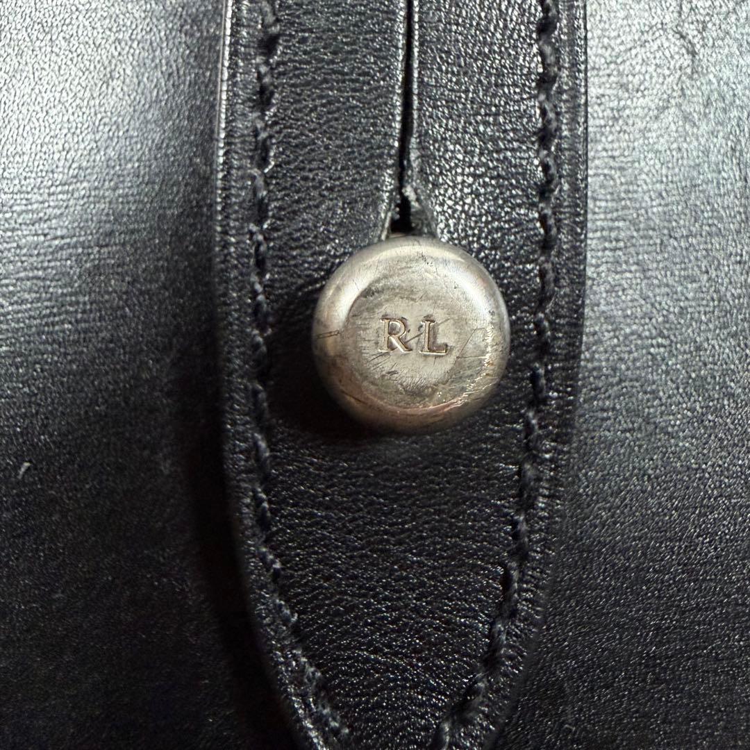 【美品】【希少】ラルフローレン　ビジネスバッグ　カーフレザー　ブラック　メンズ