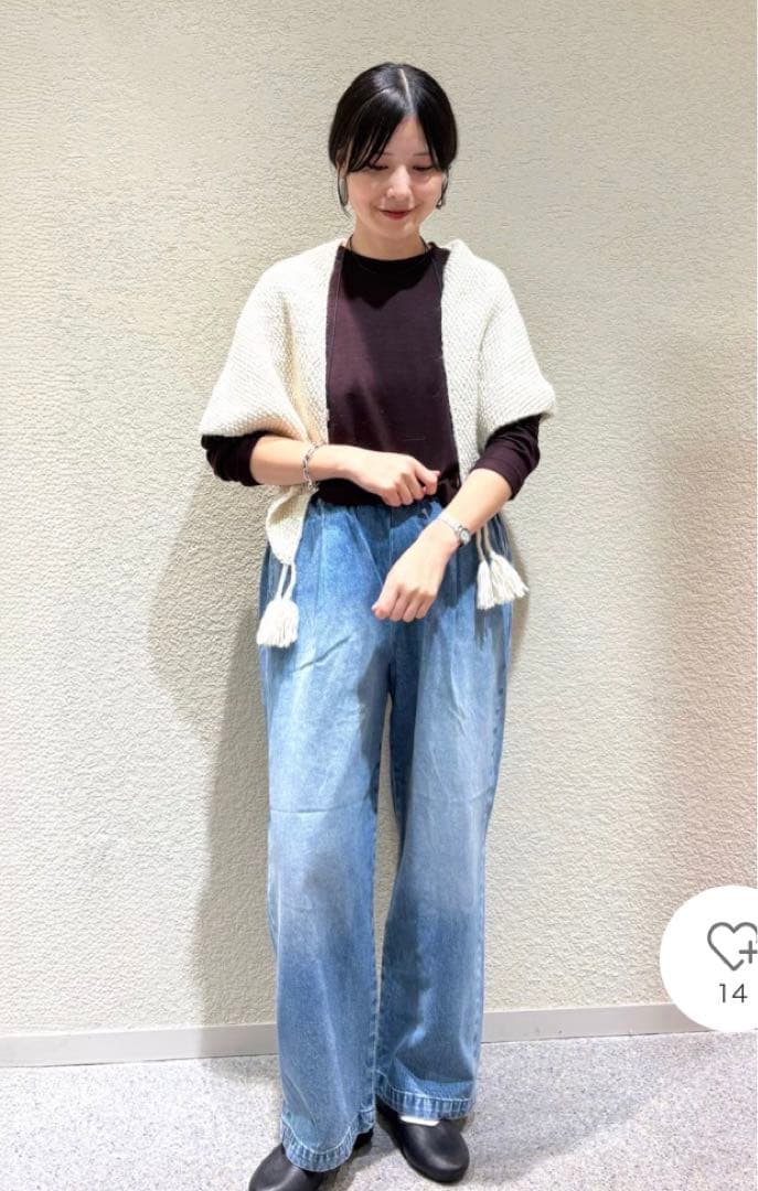 タグ付き未使用品　かぐれ　ウォッシャブルウールプルオーバー　BROWN