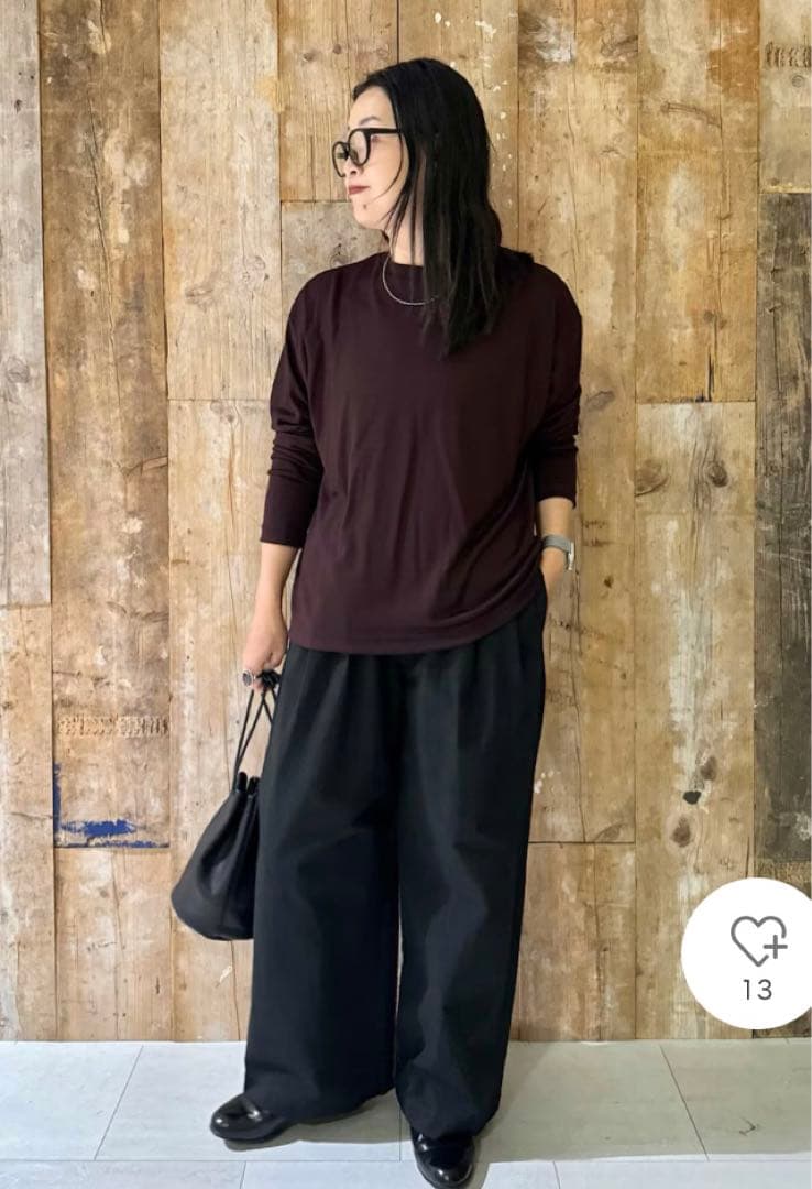 タグ付き未使用品　かぐれ　ウォッシャブルウールプルオーバー　BROWN