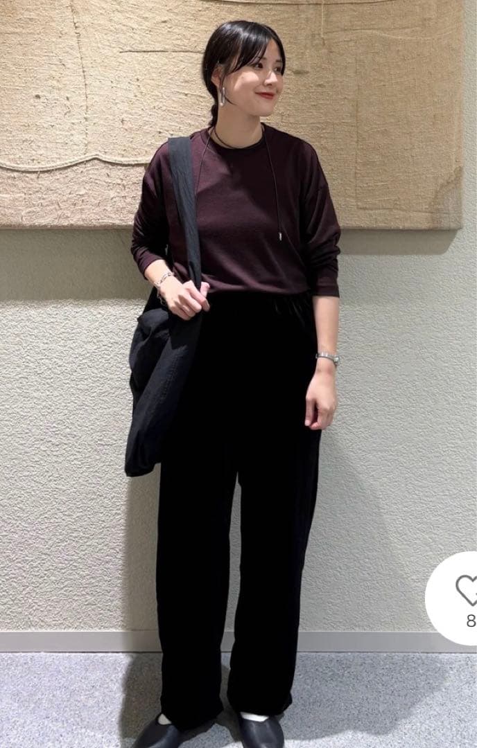 タグ付き未使用品　かぐれ　ウォッシャブルウールプルオーバー　BROWN