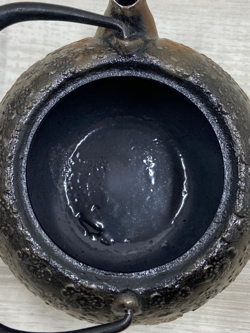 【新品未使用】南部鉄器 急須 照光堂 花文 鉄瓶