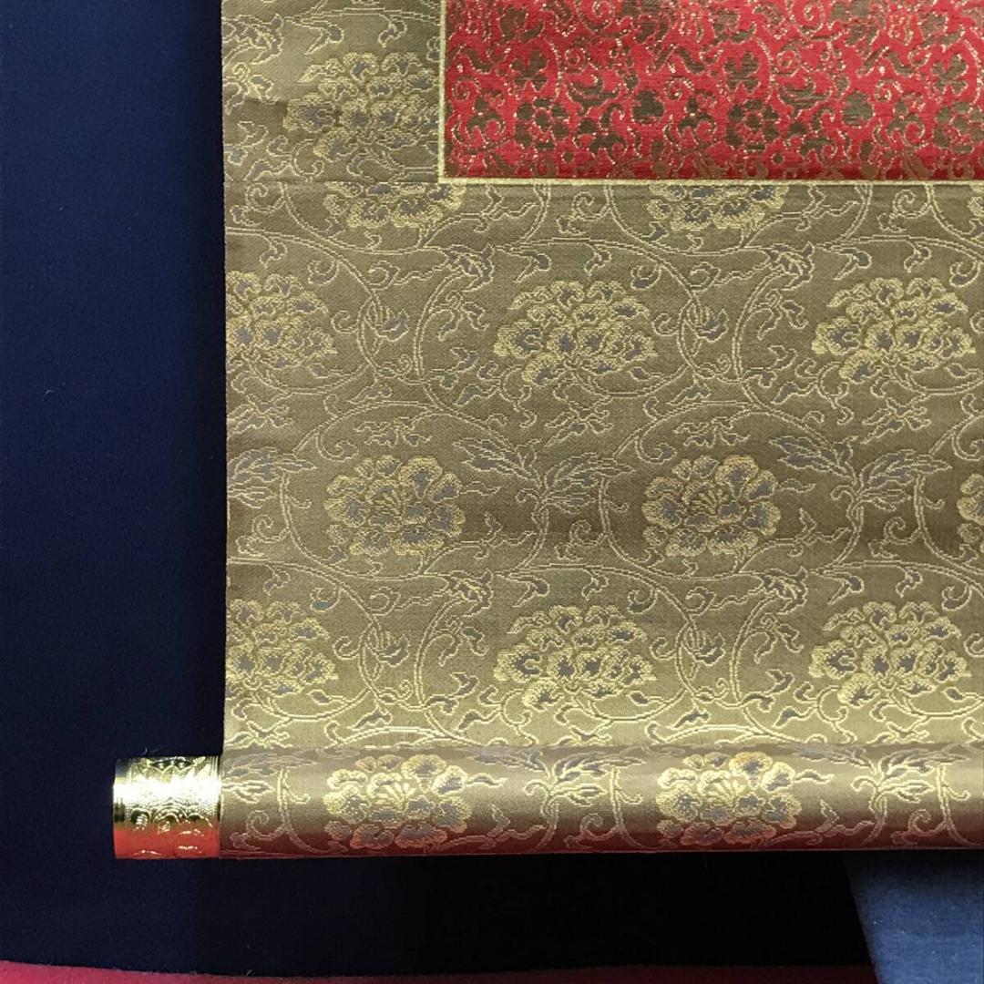 真作/四国八十八ヶ所霊場集印肉筆掛軸/仏掛軸/掛軸/名家伝来AH-577