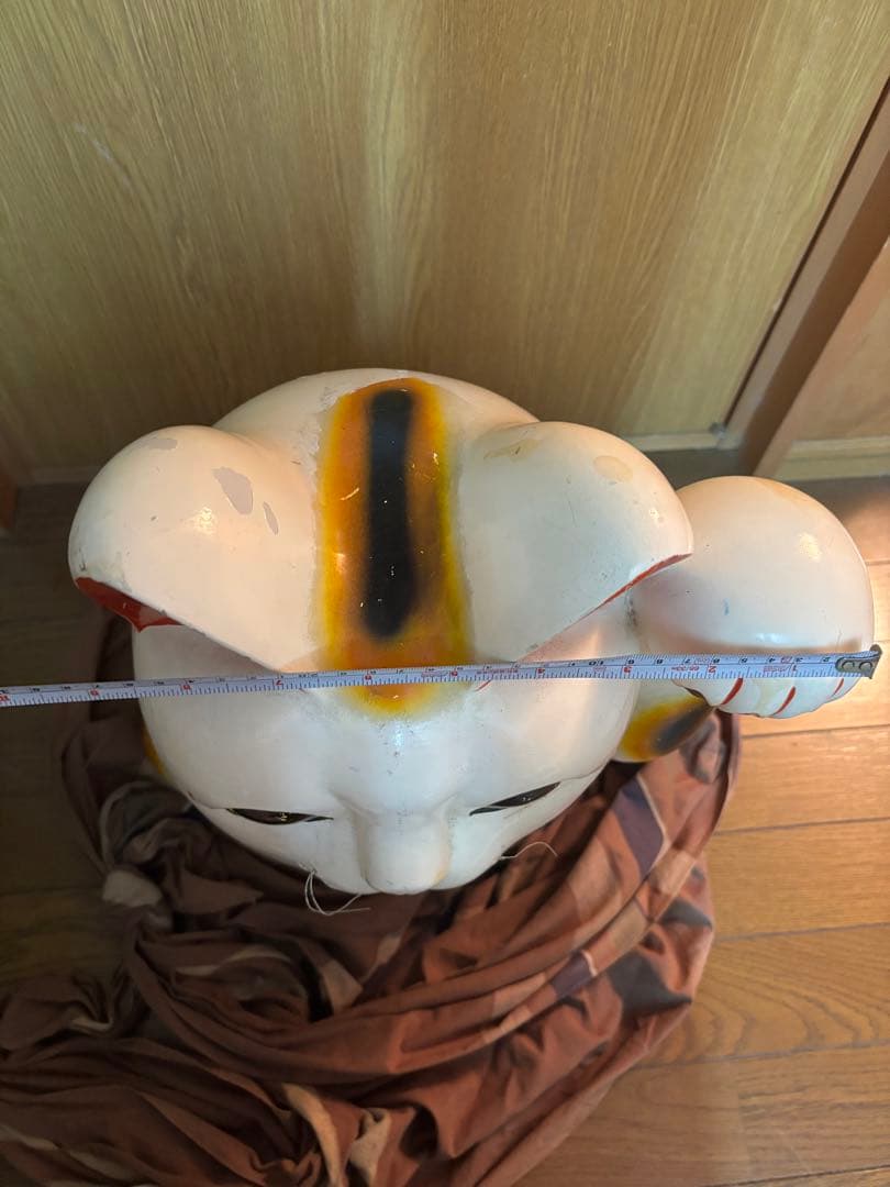 招き猫(左手) 特大 開運 アンティーク　送料込み