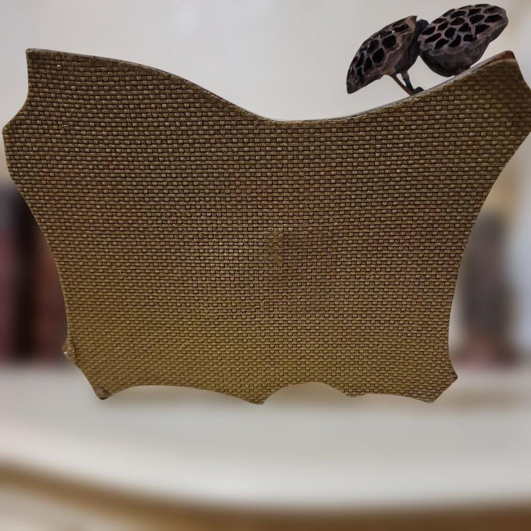 {森の贈り物}　アンティークフロアライト　藤つる木製スタンド　希少　骨董工芸品