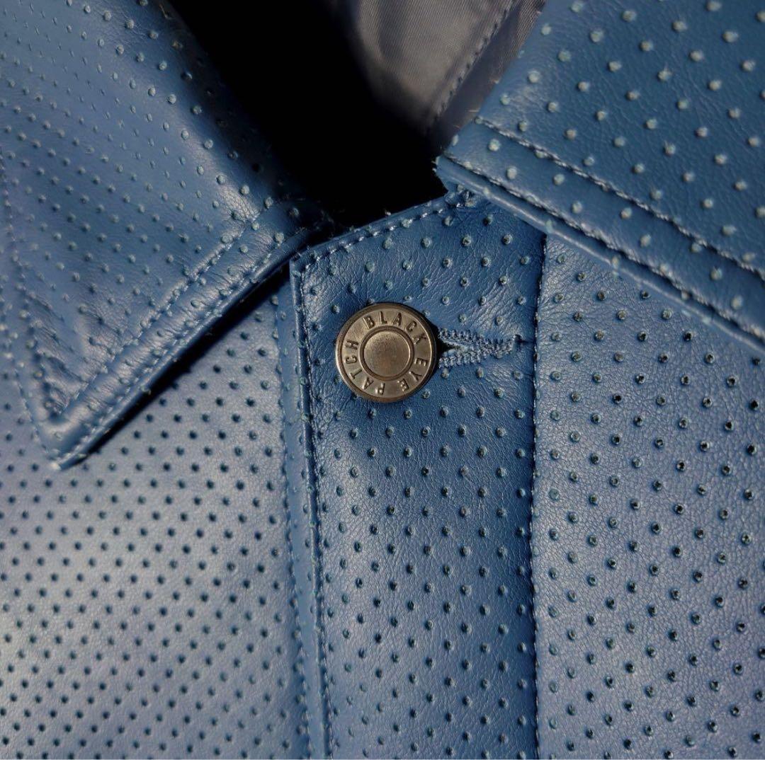 R*Y様 【美品】ブラックアイパッチ　フェイク レザー ジャケット　中綿　スタジ