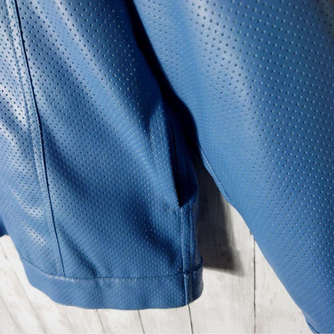 R*Y様 【美品】ブラックアイパッチ　フェイク レザー ジャケット　中綿　スタジ