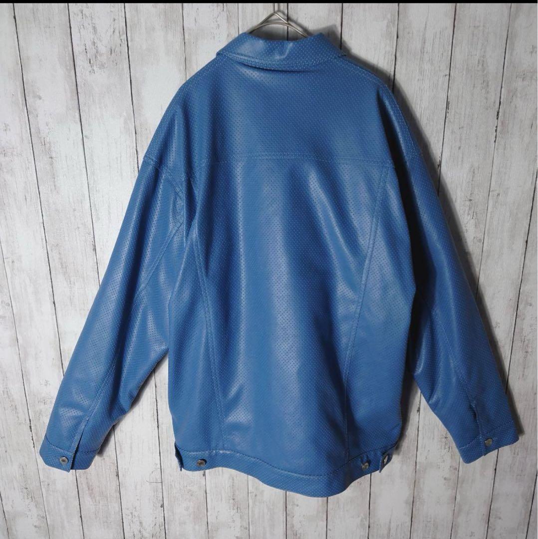 R*Y様 【美品】ブラックアイパッチ　フェイク レザー ジャケット　中綿　スタジ