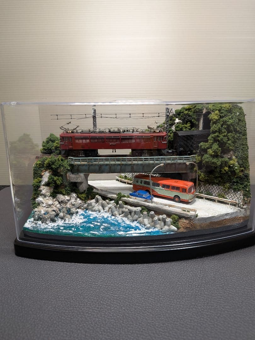 No.61鉄道Nゲージジオラマ車両、バス等付き