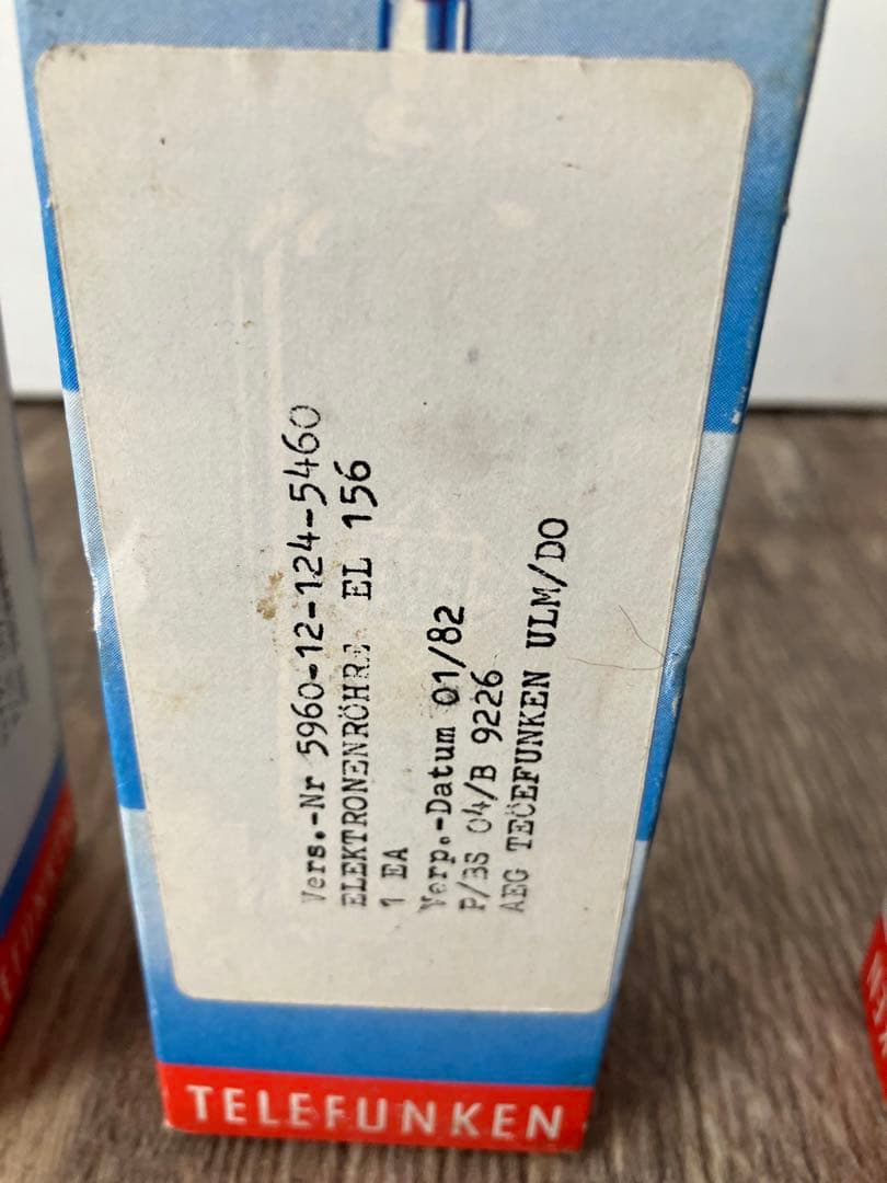 NishiTubes 様用　TELEFUNKEN EL156 真空管 6点セット