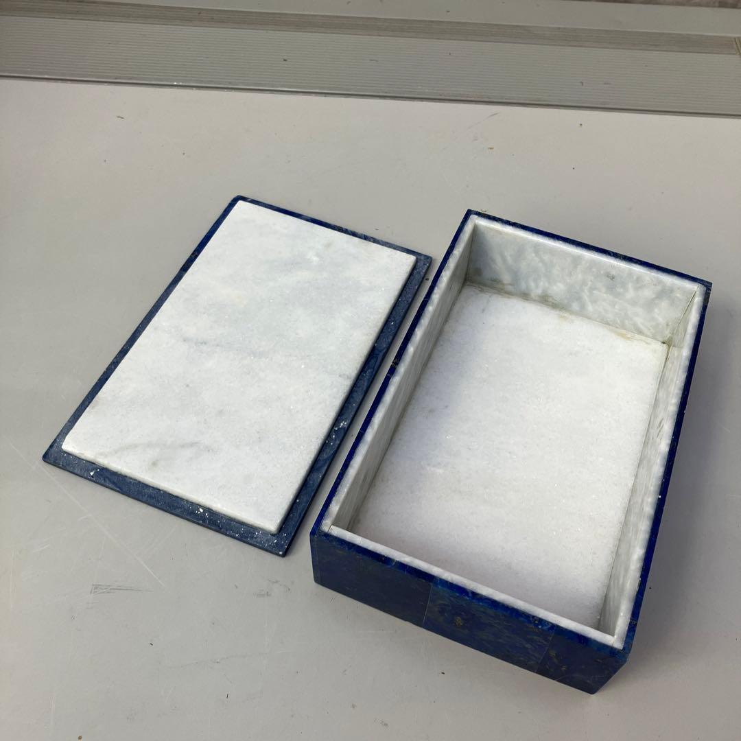 アンティーク 青金石 ラピスラズリ 大理石 天然石 宝石箱 ジュエリーボックス