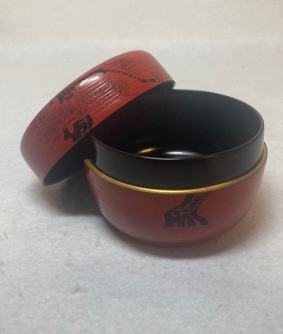 B524h「朝陽 棗」岡本陽斎作　共箱　茶入　茶道具　加賀塗師