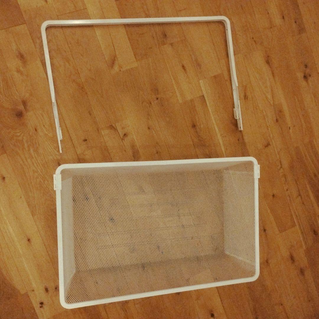 イケア　ボーアクセル　メッシュ　バスケット　かご　DYE 収納ケース ホワイト