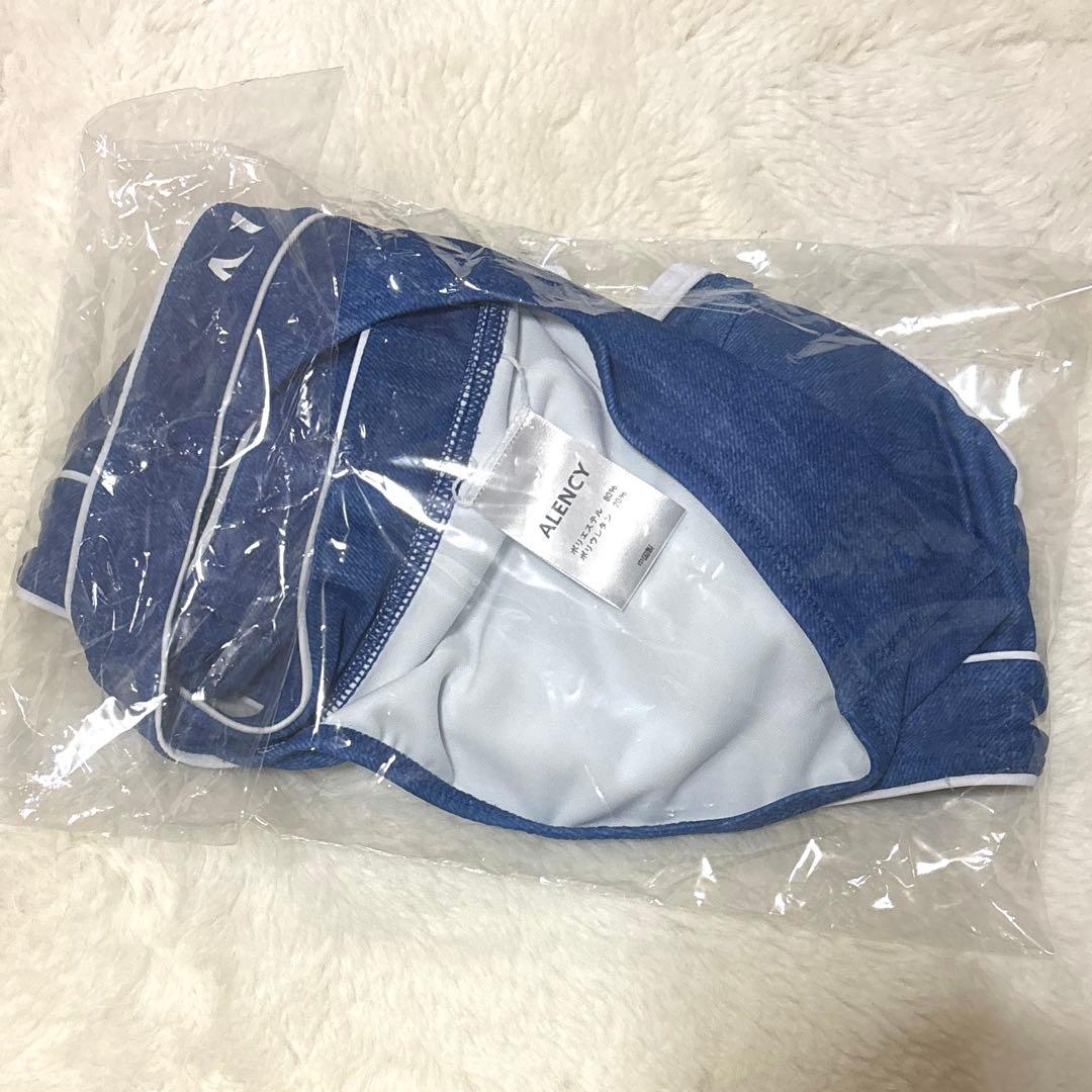 ALENCY アレンシー 水着 ロゴ インディゴブルー ぴとちゃん